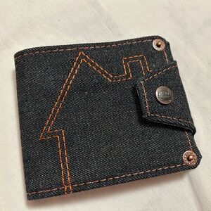 Paul Frank unisex wallet- NEVER USED - denim and vinyl